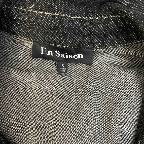 En Saison distressed charcoal jumpsuit size Small - Picture 3 of 4